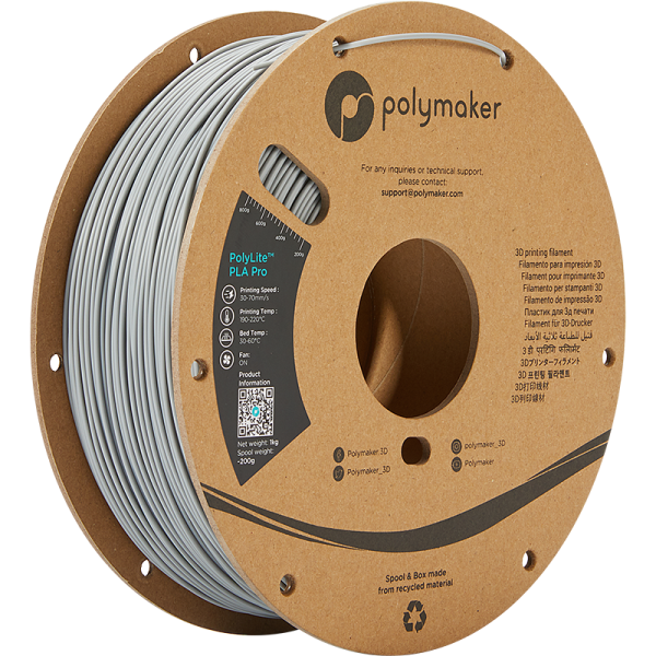 Polymaker PolyLite PLA PRO Silver 1,75mm 1000g