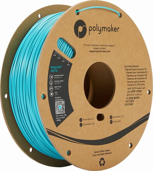 Polymaker PolyLite PETG Teal Filament 1000g