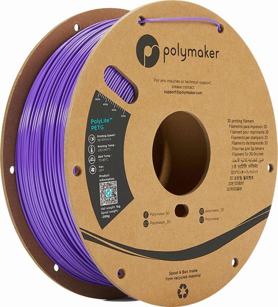Polymaker PolyLite PETG filament violet 1000g