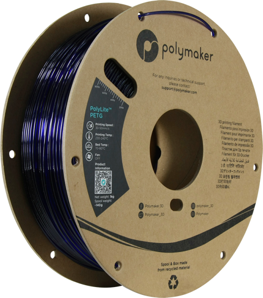 Polymaker PolyLite PETG Translucent Blue