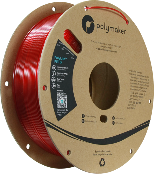 Polymaker PolyLite PETG Translucent Red