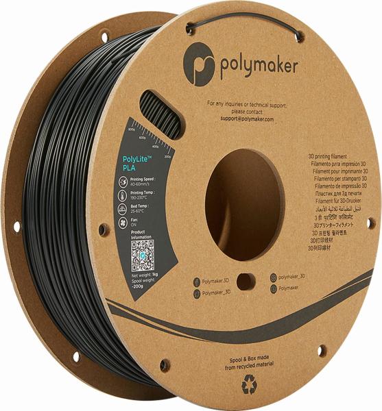 Polymaker PolyLite PLA Filament Noir