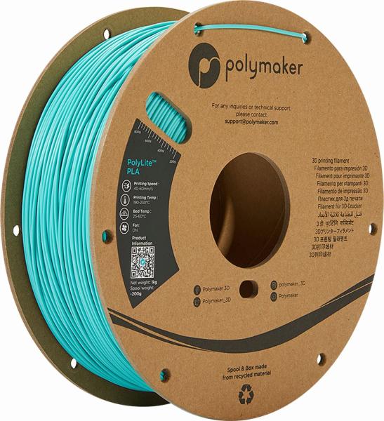 Polymaker PolyLite PLA Filament Teal 1000g