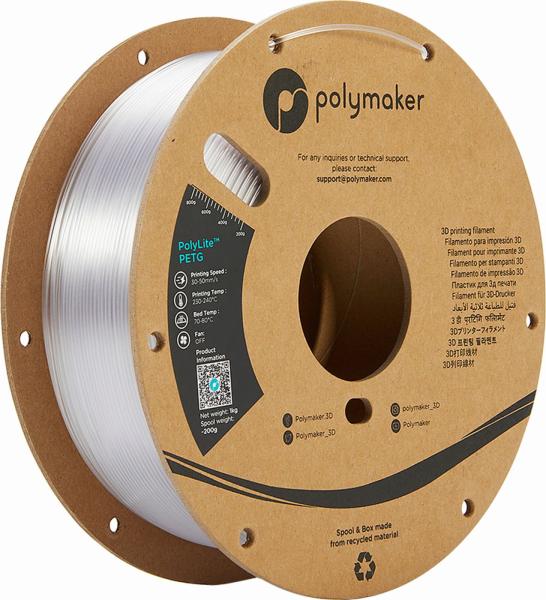 Polymaker PolyLite PETG Transparent Filament 1000g