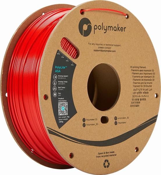 Polymaker PolyLite ASA Filament Red 1000g