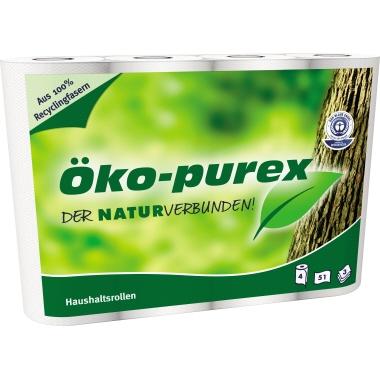 Kitchen rolls ÖKO-PUREX white 3-ply 51sheet/roll 4 Rl./pack
