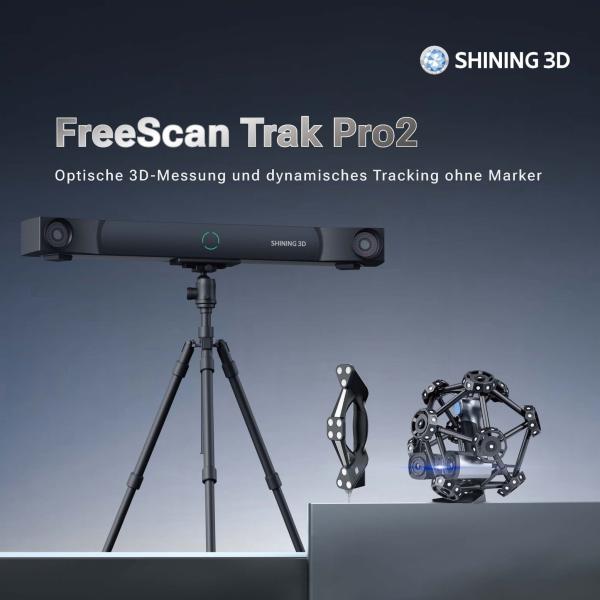 Shining3D FreeScan Trak Pro 2 - Optical 3D measurement and dynamic tracking without markers
