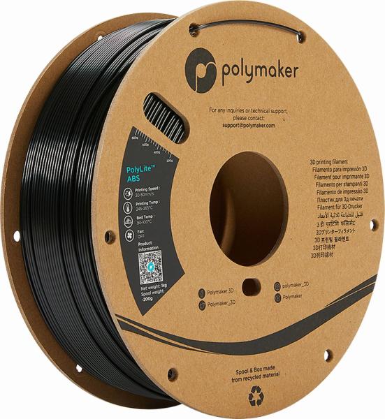 Polymaker PolyLite ABS Filament True Black