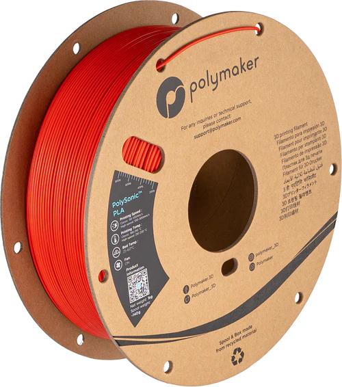 Polymaker PolySonic™ PLA - High Speed PLA Red 1,75mm