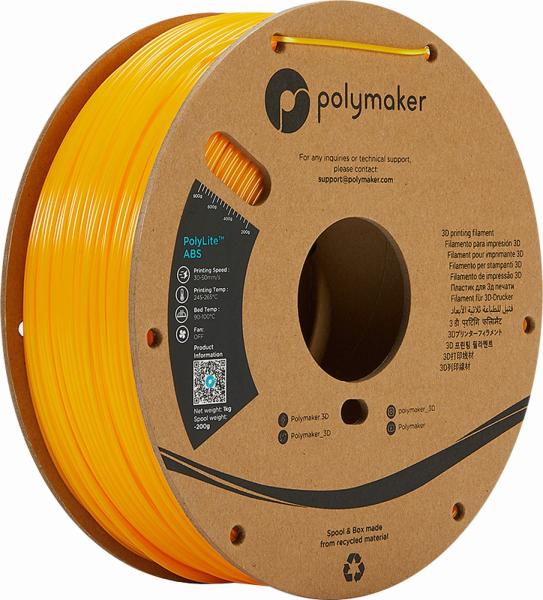 Polymaker PolyLite ABS Filament Yellow 1000g